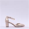 Tamaris Daenerys Ankle Strap Block Heel - Light Gold